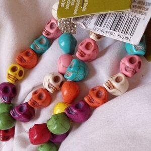 Colorful Skull Bead Necklace